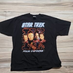 Vintage Star Trek Black Graphic T-Shirt